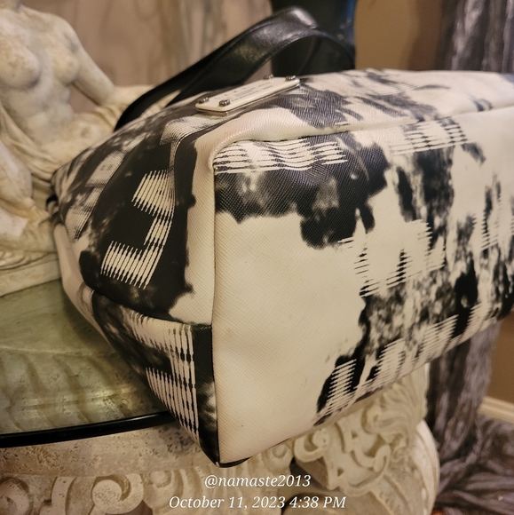 L.A.M.B. by Gwen Stefani Logo Tote Bag Black White Luxury Designer Bag #583 - Picture 3 of 14